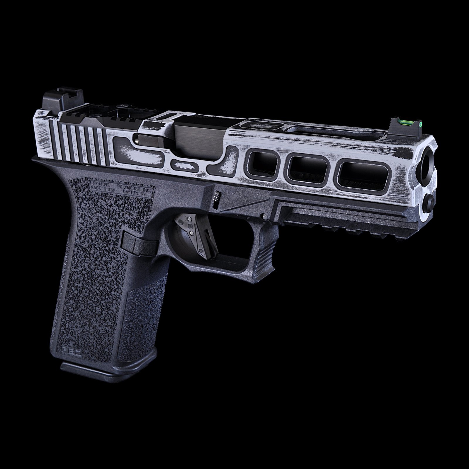 BOA White Battleworn Lock Stock & Barrel Kit (LSB) G17 Gen3