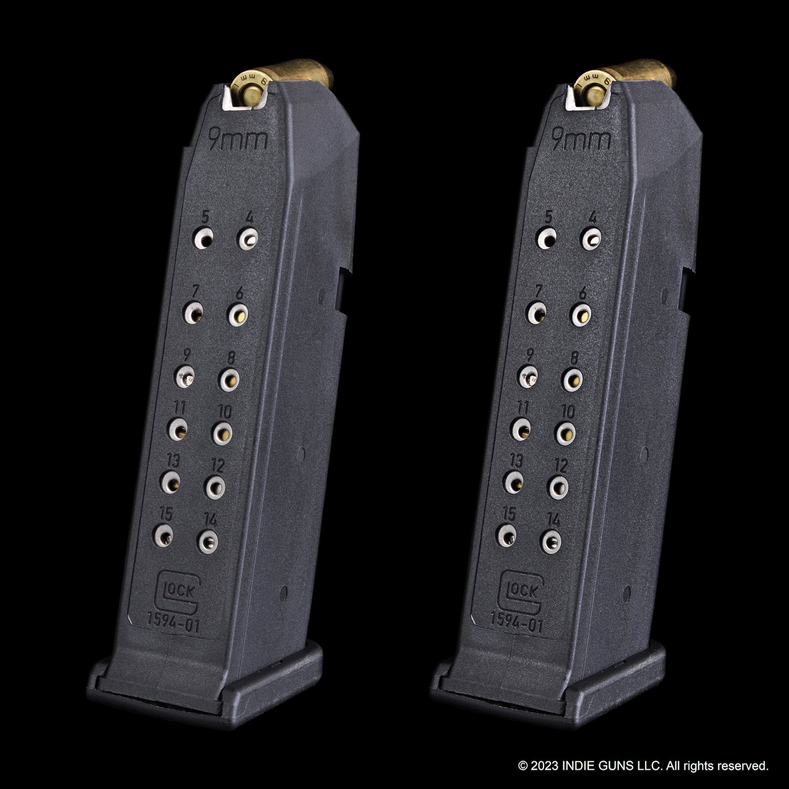 2 Glock Factory 15rd G19 Mags