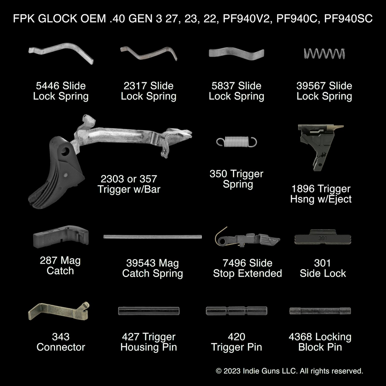 Glk OEM FPK .40 Gen3 G27, G23, G22, PF940V2, PF940C, PF940SC